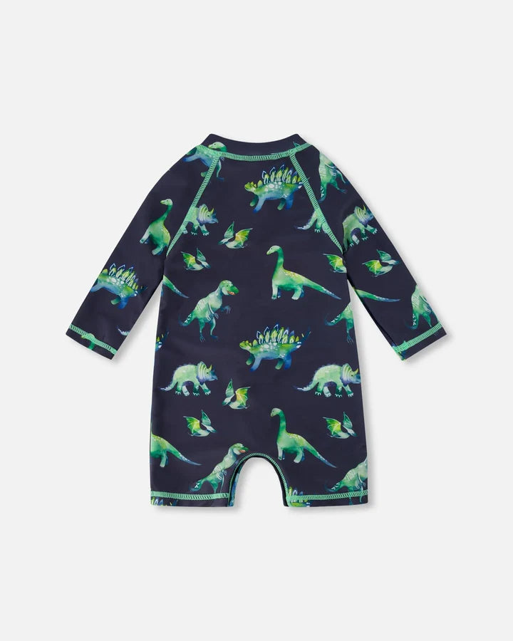 Printed Dinosaurs One-Piece Rashguard