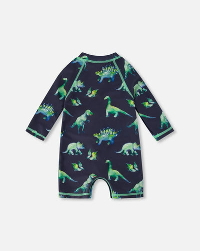 Printed Dinosaurs One-Piece Rashguard