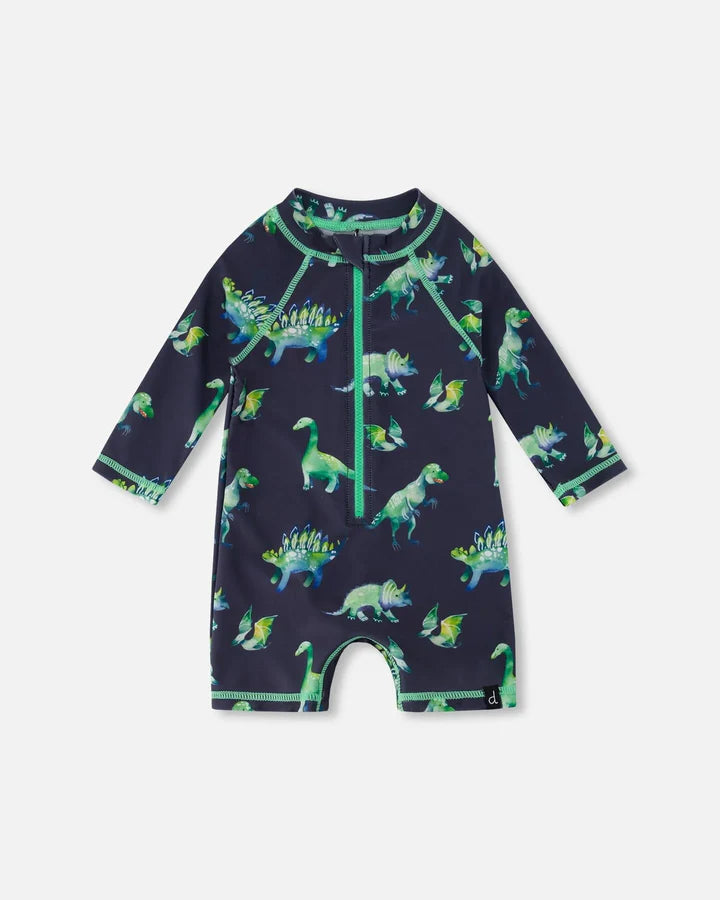 Printed Dinosaurs One-Piece Rashguard