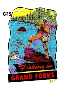 Grand Forks Fishing Sticker