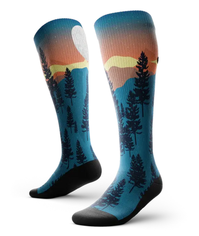 Bright Night Knee High Compression Socks - Unisex