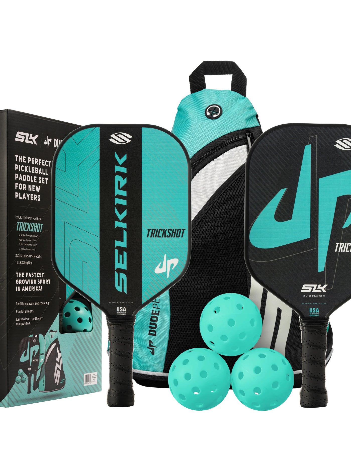 SLK X Dude Perfect Trickshot Bundle Pickleball Paddle Set
