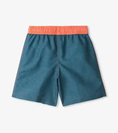 Texured Shark Swim Trunks