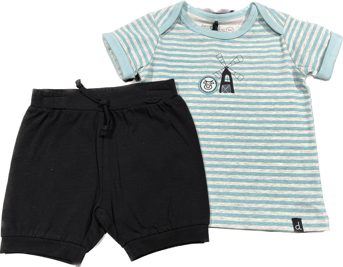 Organic Striped Top and Short Set