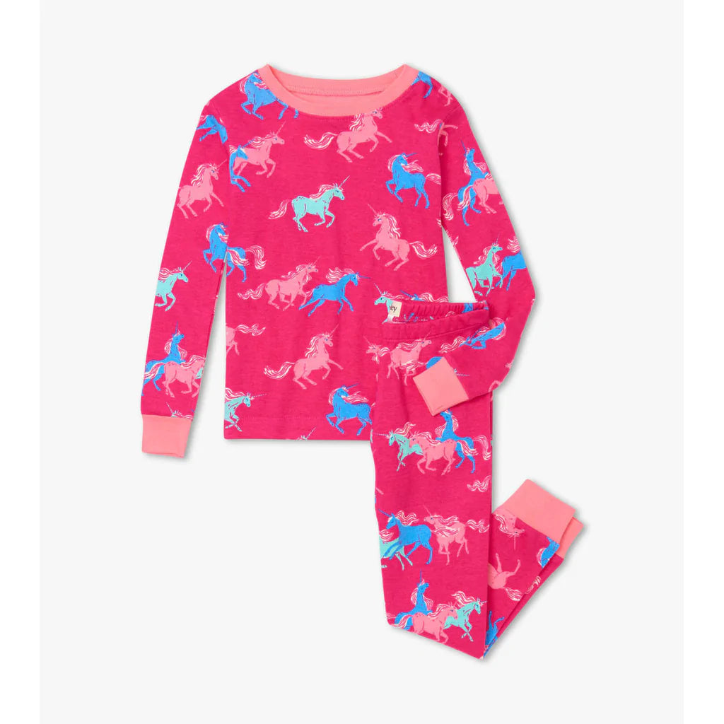 Frolicking Unicorns Organic Cotton Pajama Set